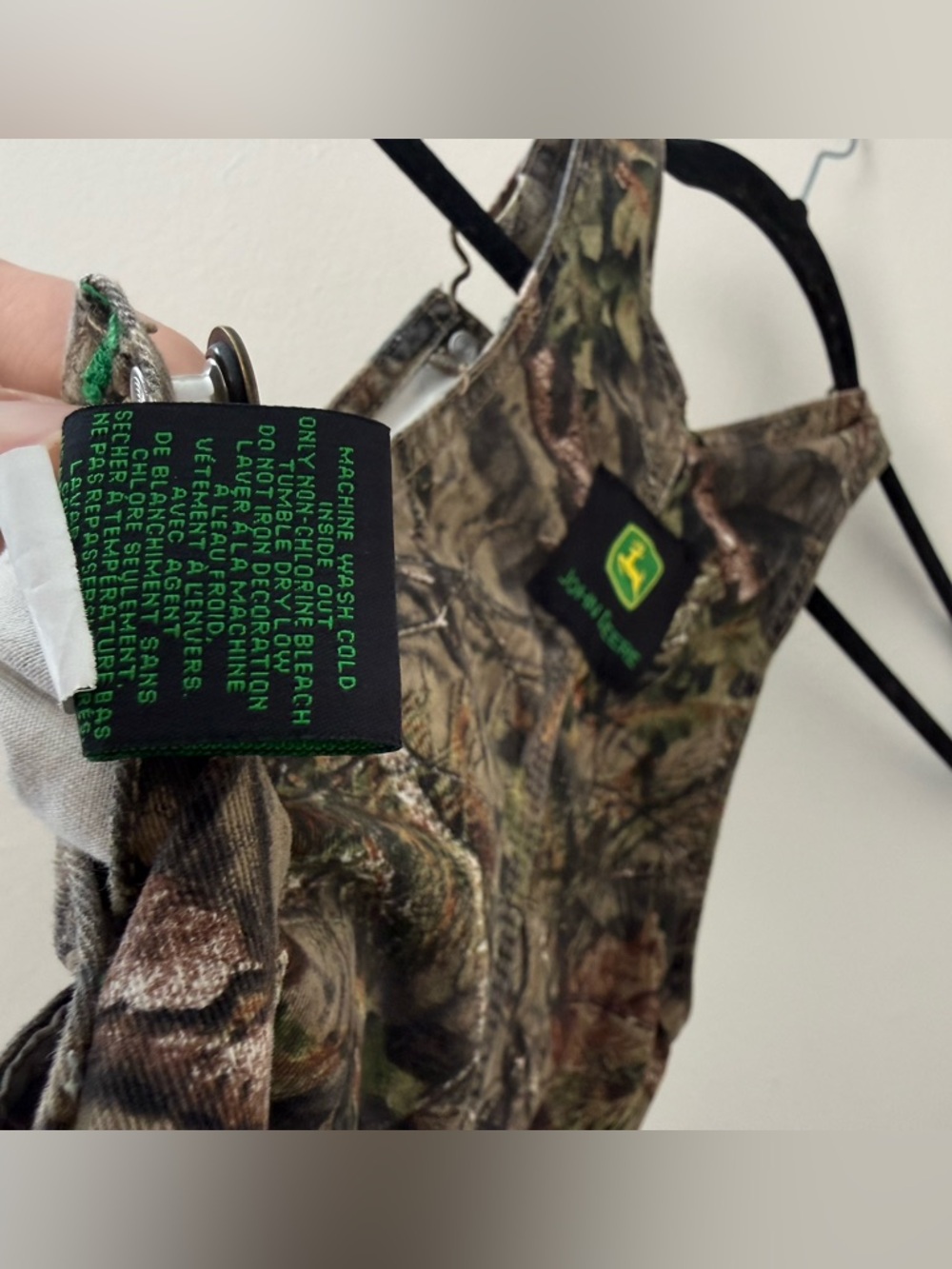 John Deere Camo Kids Toddler Boys 4T One-Piece Overalls in Brown & Green - Picture 5 of 9